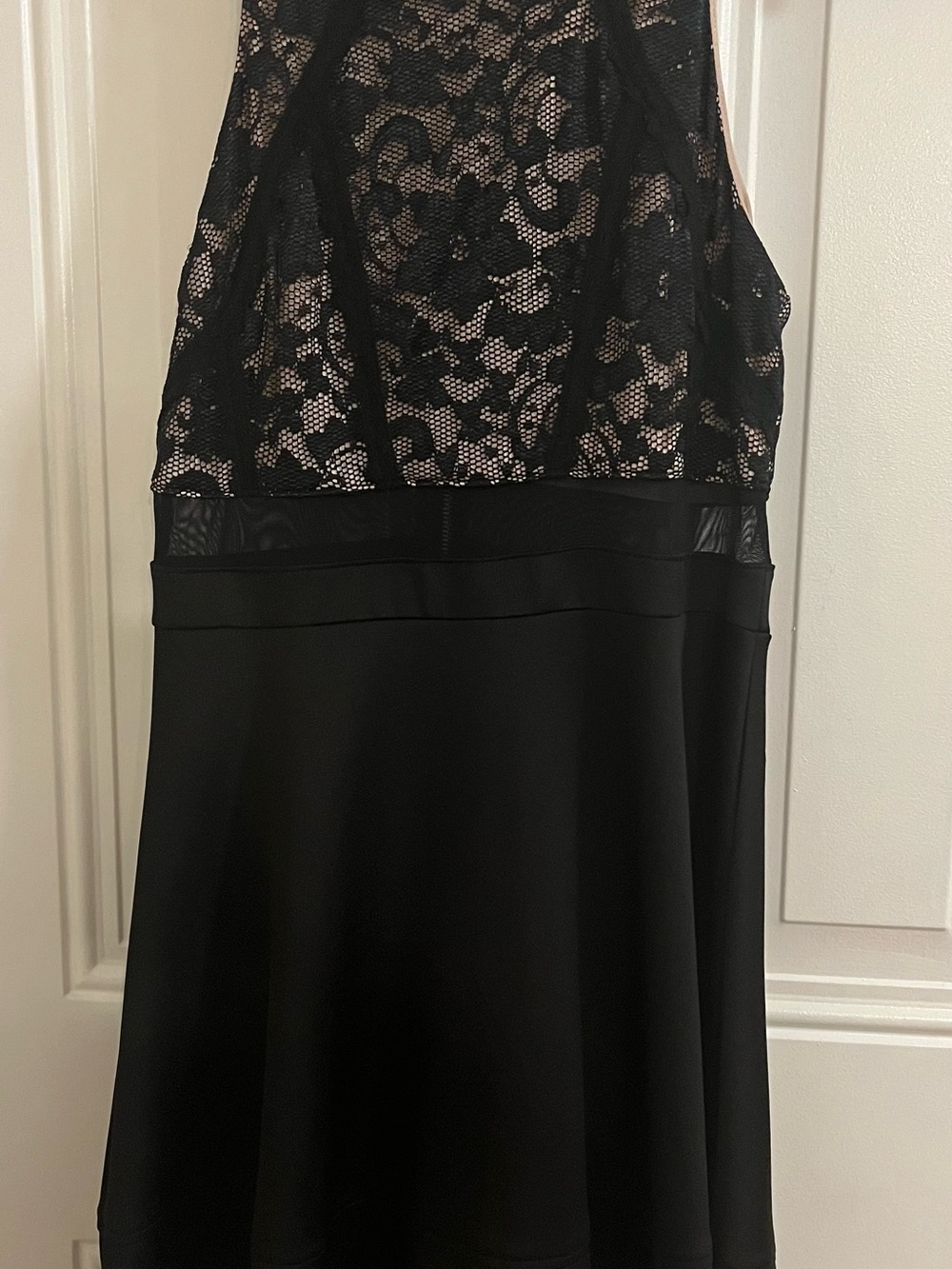 Elegant Black Lace Halter Dress - Women
